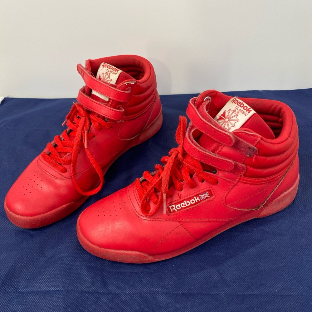 Reebok Classic Red High-Top Sneakers